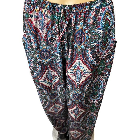 🔥🔥CHA CHA VENTE LADYS PAJAMA PANT PAISLEY PRINT 100% POLY WIDE LEG. - Picture 8 of 15